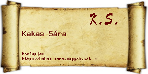 Kakas Sára névjegykártya